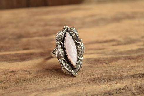 Pink MOP Navajo Ring - Size 9 - Signed Robert Becenti